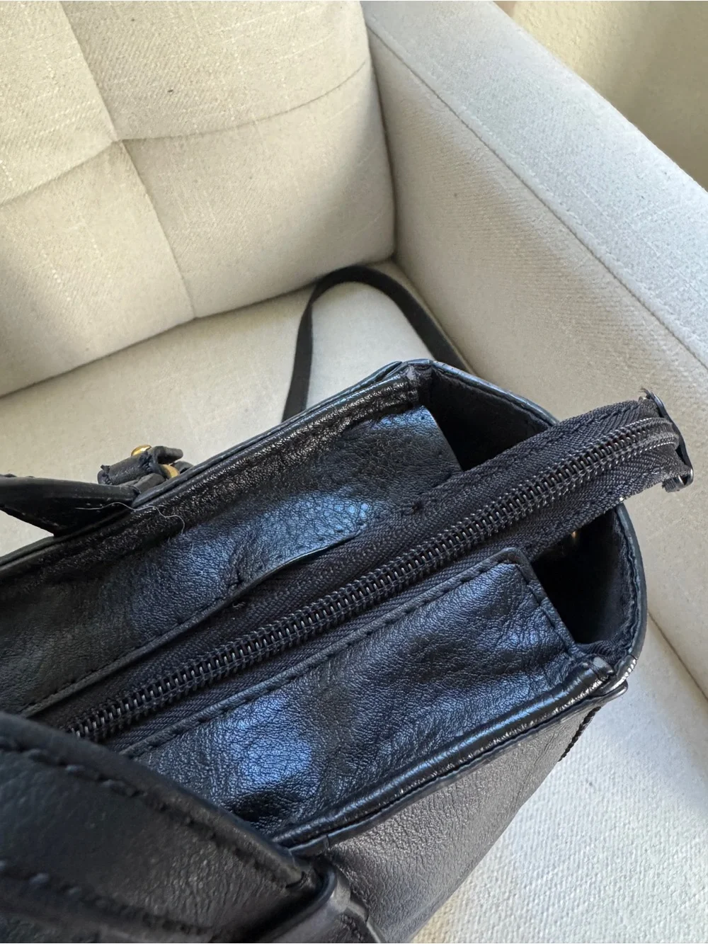 Fossil Camilla Black Leather Convertible Small Backpack